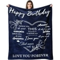 thumbnail image 1 of Birthday Gifts for Women, Birthday Gifts for Women Friendship, Unique Happy Birthday Gifts for Her Mom Grandma Wife, Best Birthday Gift Ideas, Happy Birthday Decorations Throw Blanket 50"x60"(Green), 1 of 5