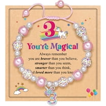 Birthday Gifts for 3-12 Year Old Girl Unicorn Bracelet, Christmas Gifts for Daughter/Granddaughter/Niece