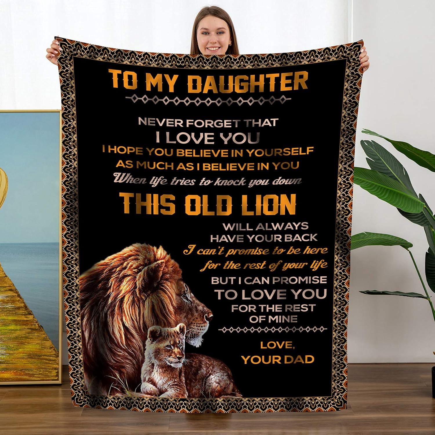 Birthday Gifts for Daughter, to My Daughter Gifts from Dad, Christmas Mothers Day Best Gifts for Daughter Blanket 50"x60"