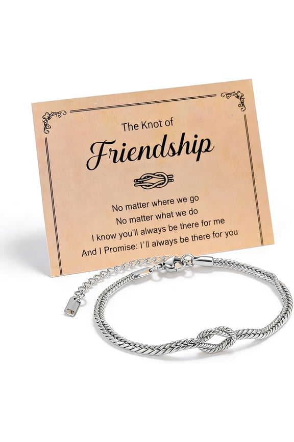Birthday Gifts for Female Friends, Love Knot Friendship Bracelets for Women, BFF Christmas Bracelet Presents for Best Friends & Besties