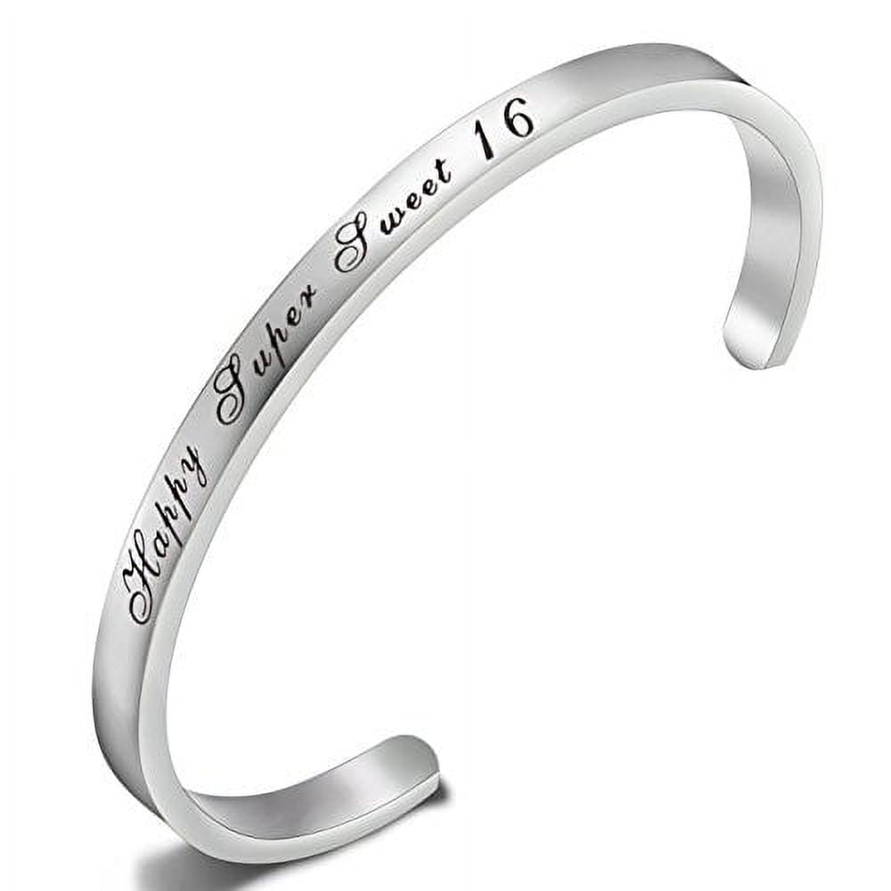 Engraved cuff 2024 bracelets for her