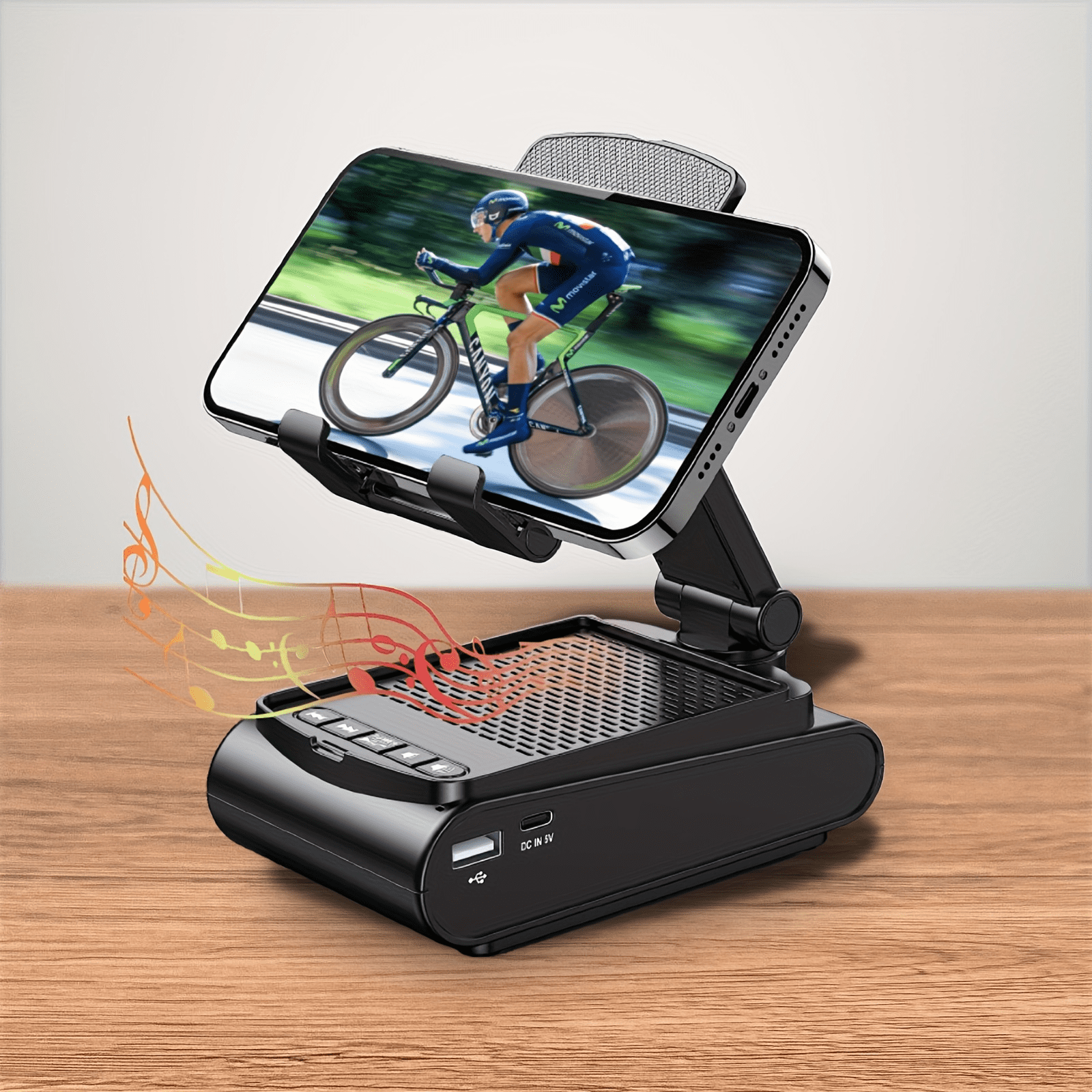 Birthday Gifts for Men, Cell Phone Stand with Wireless Bluetooth Speaker