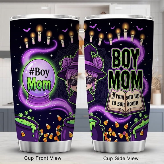 Birthday Gifts for Mom 20oz Stainless Steel Insulated Coffee Tumbler, Camouflage Boy Mom Mug