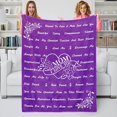 thumbnail image 1 of Birthday Gifts for Mom Unique Mom Gifts from Son Daughters for Mothers Day Valentines Day Christmas - I Love You Mom Hugs Blanket 50"x60" (Purple), 1 of 6