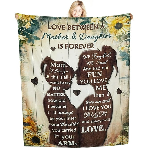 Birthday Gifts for Mom from Daughter, Mom Blanket, for Mom, Gifts for Mom Birthday Unique, Throw Blanket 50"x60", Mom Birthday Gifts from Son
