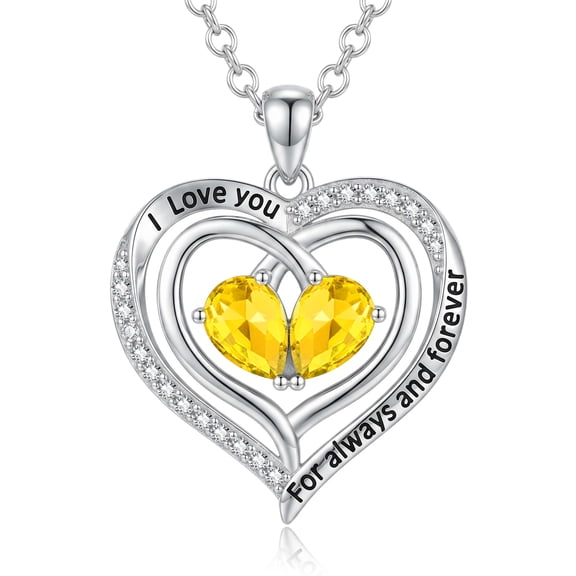 Birthday Gifts for Wife Mom Grandma Her Sterling Silver Heart Necklaces Pendant Jewelry