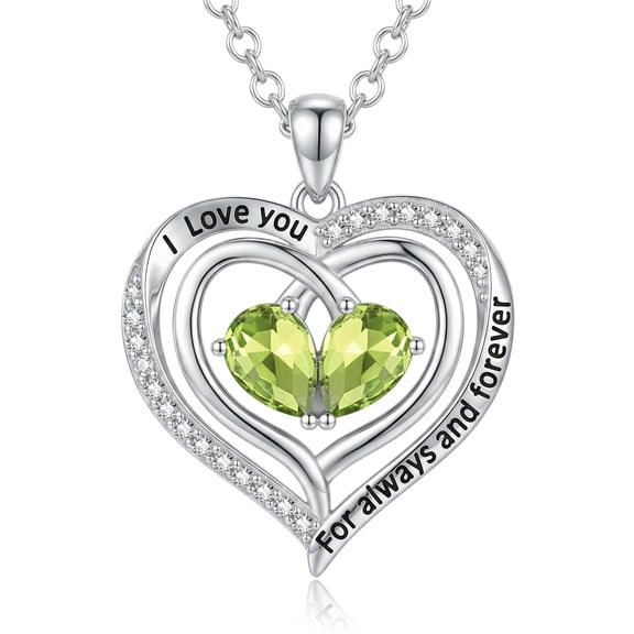 TANGPOET Sterling Silver Heart Necklaces Pendant Jewelry