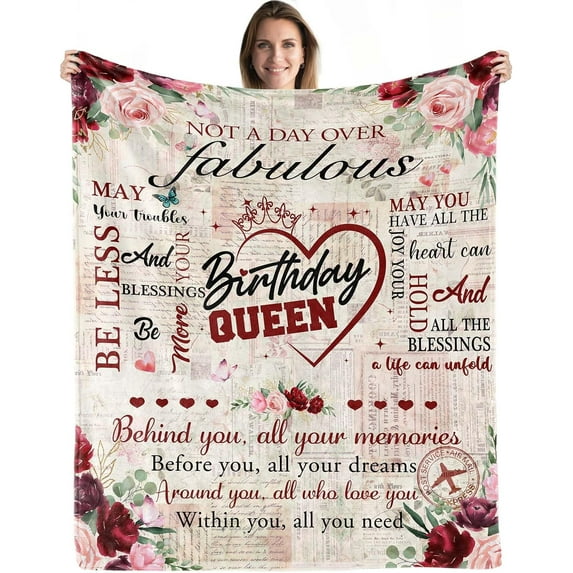 Birthday Gifts for Women,Best Friend Birthday Gifts for Women,Women Birthday Gift Ideas for Her,Mother,Sister,Wife,Friends Throw Blanket 60" x50