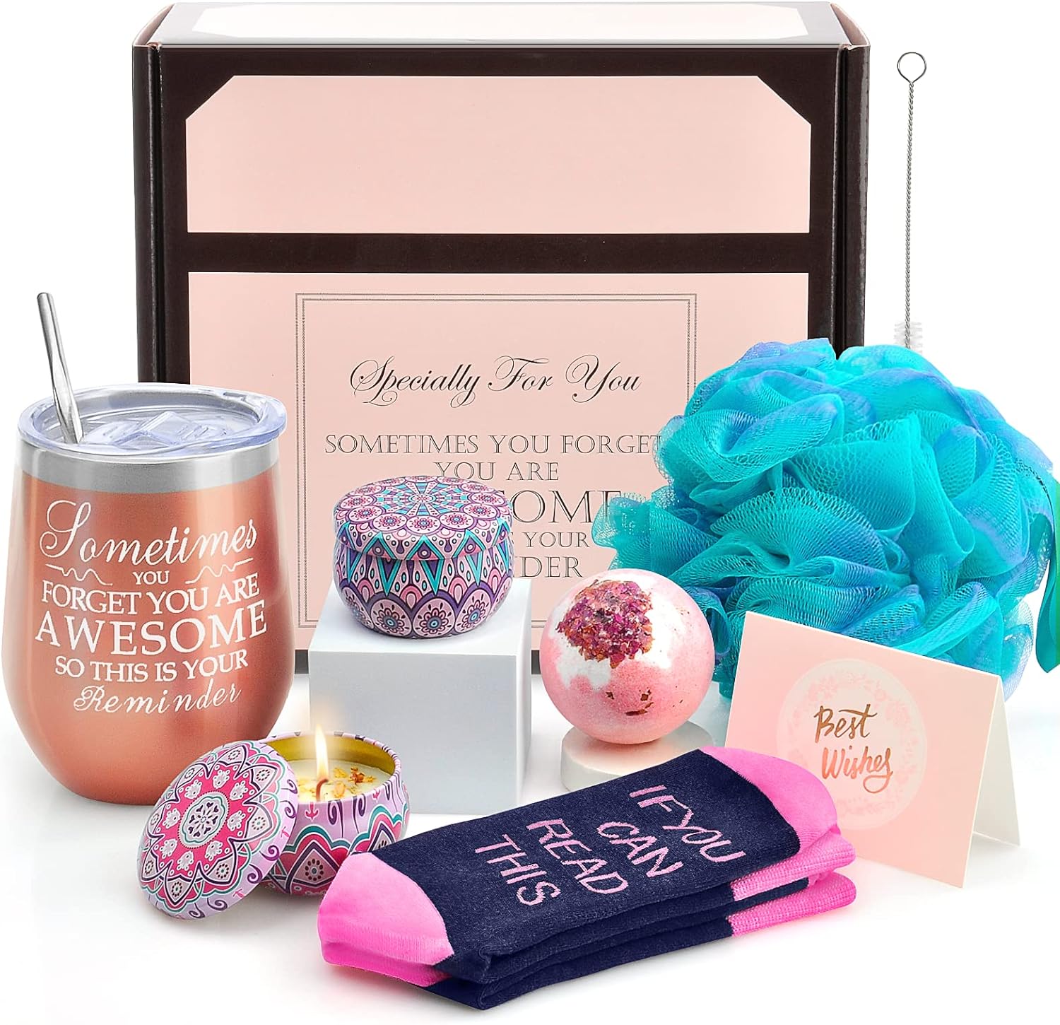 Birthday Gifts for Women Christmas Gifts for Friends Gifts for Her Girlfriend Sister Mom Unique Gifts Box Funny Gift Set Rosegold