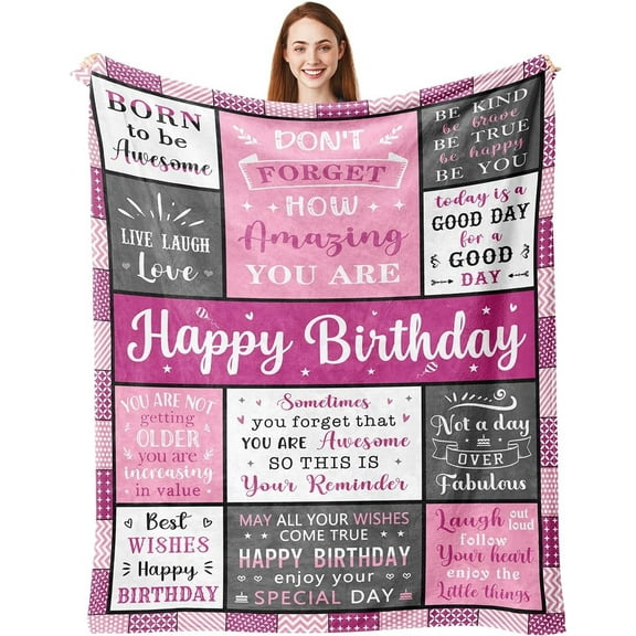 Birthday Gifts for Women Girls Her Blanket, Mom/Sister/Best Friend/Wife/Grandma Birthday Gifts, Gifts for Women Birthday Unique