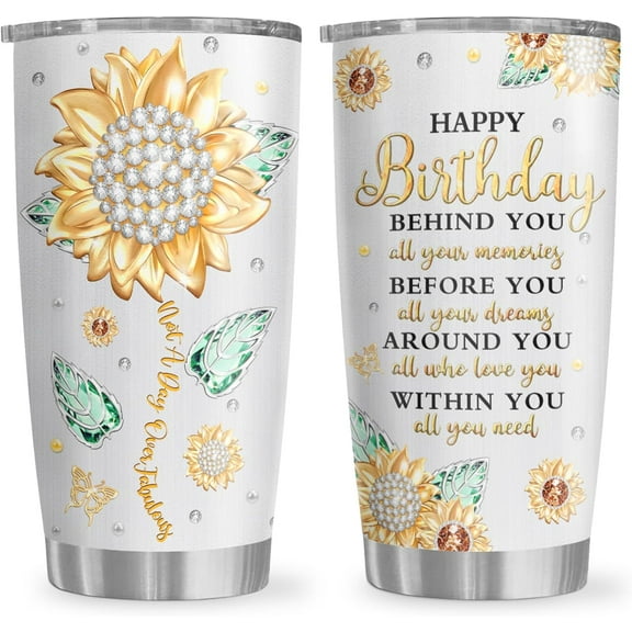 Birthday Gifts for Women/Girls Tumbler 20oz, Happy Birthday Gifts for Women/Best Friend/Mom/Sister/Grandma Birthday Gifts