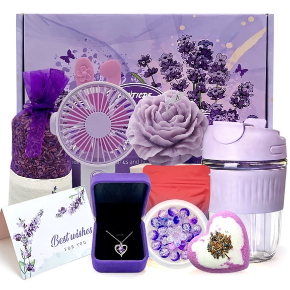 Birthday Gifts for Women, Mom, Wife, Girlfriend, Sister, Her Lavender Gift set Spa Gift Basket Set for Mother's Day Teacher's day by DingJoo