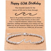 Birthday Gifts for Women, Through The Waves of Life, Birthday Bracelet for Women Friend Sister Daughter Mom Grandma