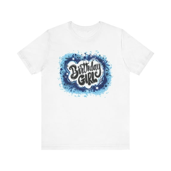 Birthday Girl Airbrush T-Shirt Design Unisex Jersey Short Sleeve Tee