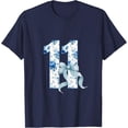 thumbnail image 1 of Birthday Girl Coquette Girly Blue Bow 11Th T-Shirt, 1 of 4