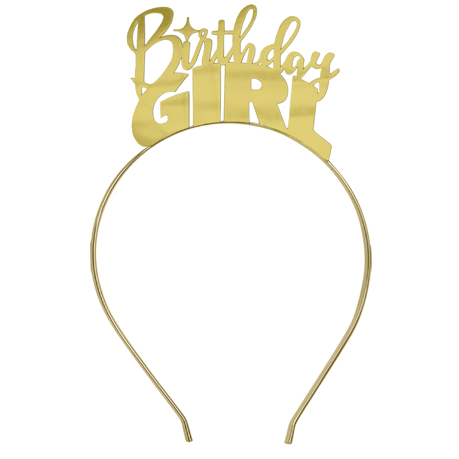 Birthday Girl Gold Headband - Birthday Party Supplies, Birthday Ideas, Birthday Party, Birthday Tiara, Birthday Girl, Finally 21 - image 1 of 2