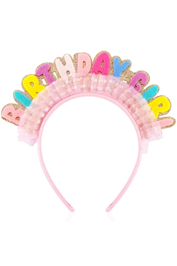Birthday Girl Headband Princess Crown for Women Girls, Happy Birthday Headband for Hair Accessories