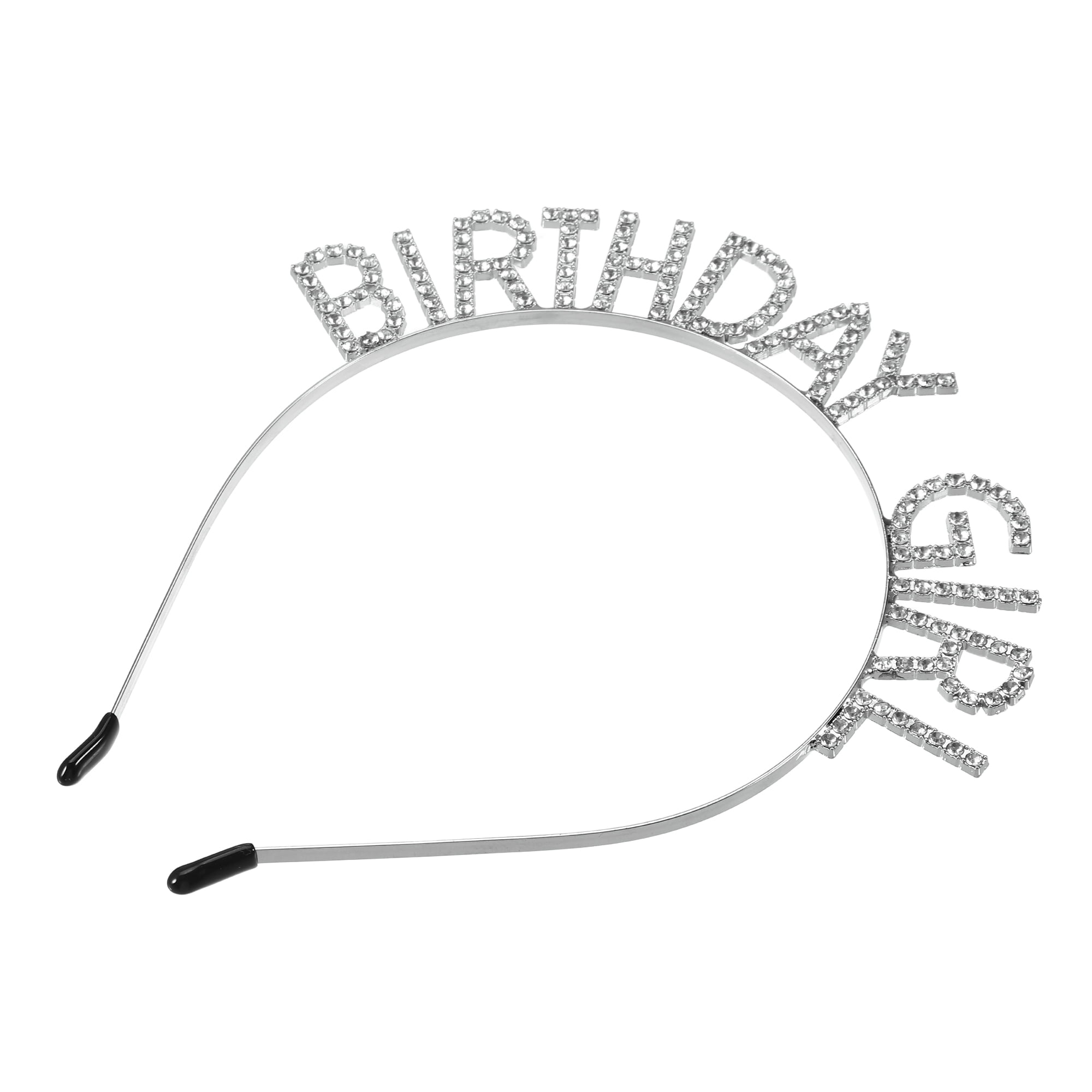 Birthday Girl Headband Tiara for Women Girl Rhinestone Happy Birthday