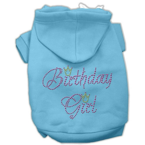 Pet, Dog Cat Hoodie Rhinestone, "Birthday Girl"