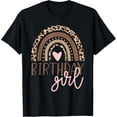 thumbnail image 1 of Birthday Girl Leopard Rainbow Birthday Party Family T-Shirt, 1 of 4