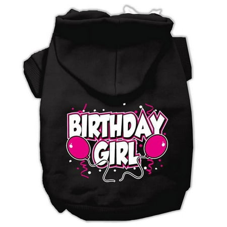 Birthday Girl Screen Print Pet Hoodies, Black - 2XL 18