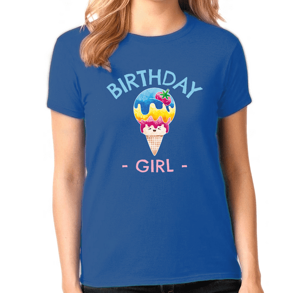 Birthday Girl Shirt Happy Birthday Shirt Ice Cream Birthday Shirt Birthday Girl Outfit