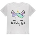 thumbnail image 1 of Birthday Girl Unicorn Youth T Shirt White Youth X-SM, 1 of 1