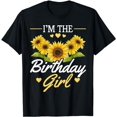 thumbnail image 1 of Birthday Girls Sunflower Girl Flower T-Shirt, 1 of 5