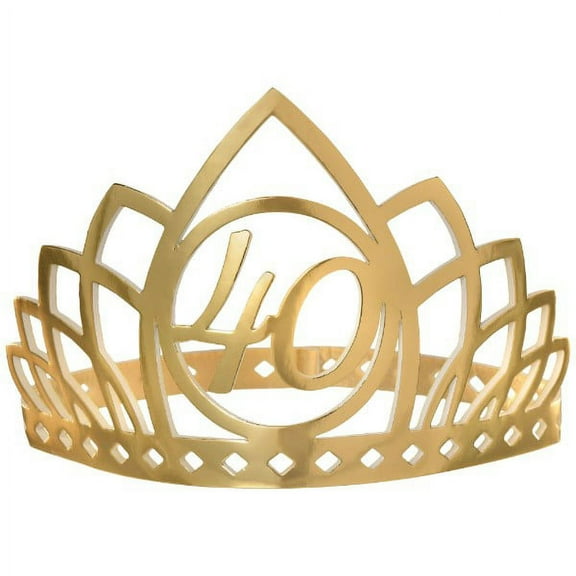 Birthday 'Golden Age' 40th Birthday Foil and Foam Crown (1ct)