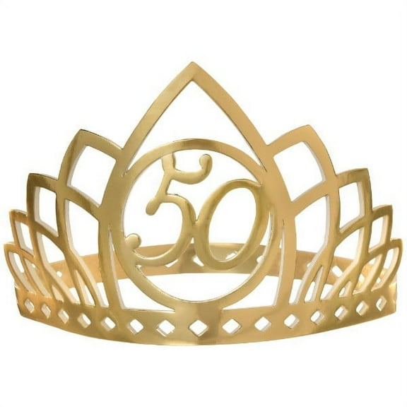 Birthday 'Golden Age' 50th Birthday Foil and Foam Crown (1ct)