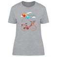 thumbnail image 1 of Birthday Greeting With Bicycle T-Shirt Women -Image by Shutterstock, Female Small, 1 of 2