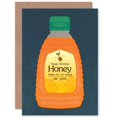 thumbnail image 1 of Birthday Happy Fun Sweet Honey Bee Bottle Greetings Card Plus Envelope Blank inside, 1 of 3