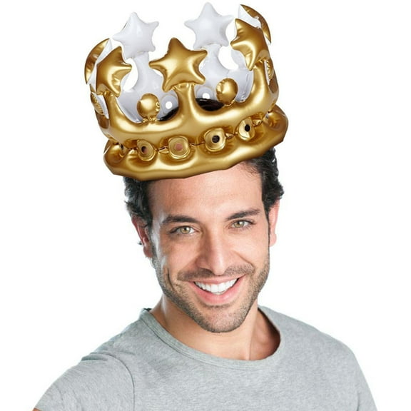 Birthday Hat, Czzoypi Inflatable Golden Party Hat for Kids, PVC Children's Birthday Hat Easy Inflate Deflate 15x21cm Special Day Celebration