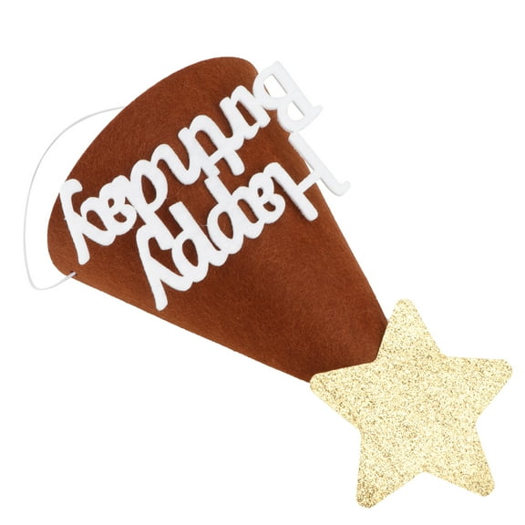 Adorable Felt Children's Party Hats for Decoration Coffee Color One Size Fits Most