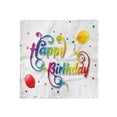 thumbnail image 1 of Birthday Head Scarf, Birthday Words Floral, Head Wrap, 3 Sizes, by Ambesonne, 1 of 2