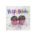 thumbnail image 1 of Birthday Head Scarf, Chocolate Cupcakes, Head Wrap, 3 Sizes, by Ambesonne, 1 of 2