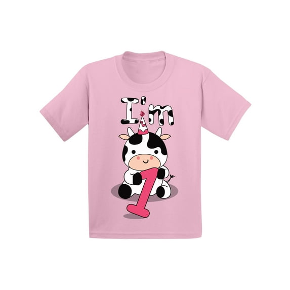 Birthday Infant Shirt Cow One Infant T Shirt 1 Year Old Baby Boy Clothes 6M Baby Shirts 12M Shirt Cute Cow 18M Baby Girl Shirt 24M Baby Outfits I'm One Year Old Shirt for 1 Year Old Kids