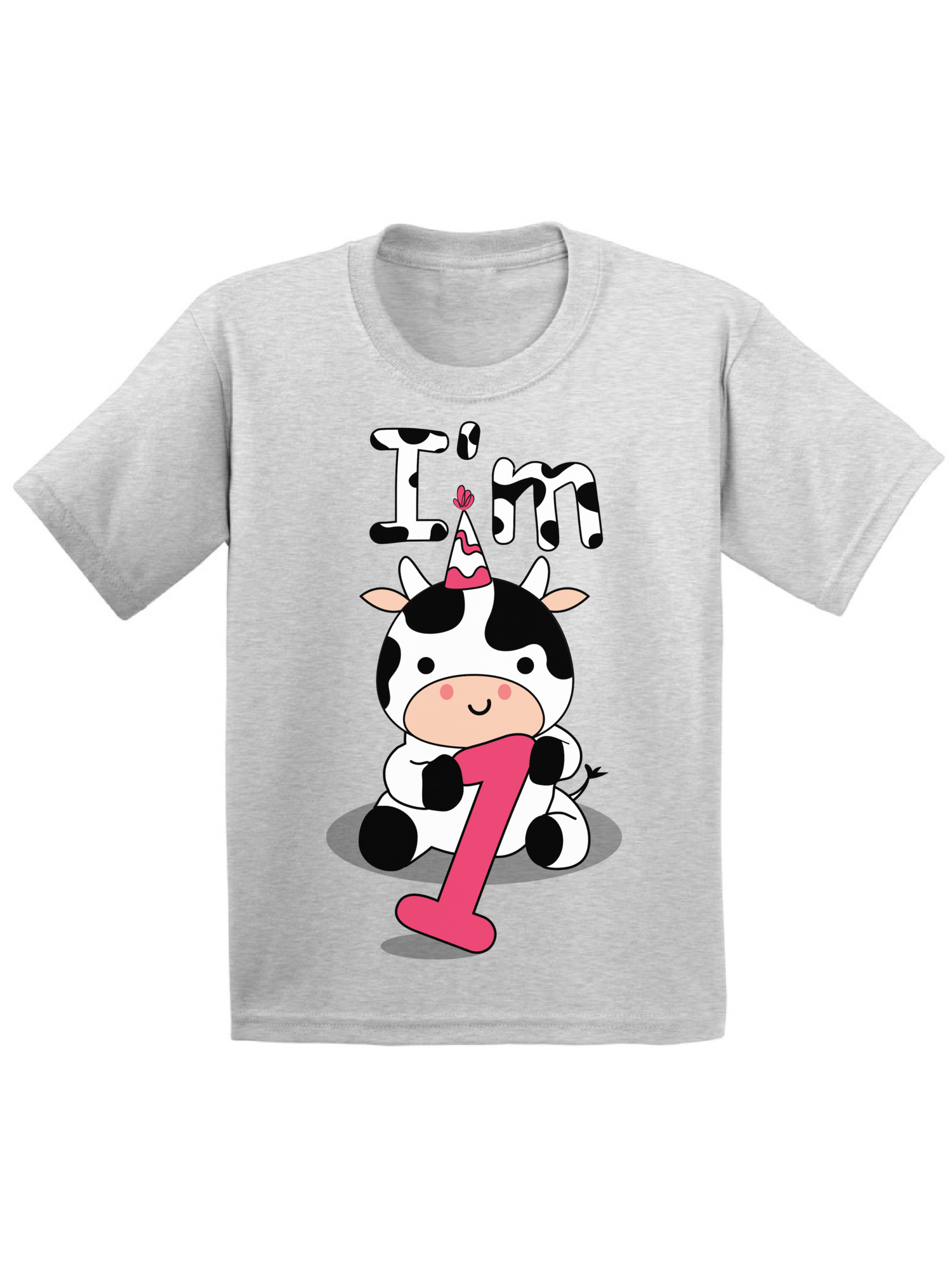 Birthday Infant Shirt Cow One Infant T Shirt 1 Year Old Baby Boy Clothes 6M Baby Shirts 12M Shirt Cute Cow 18M Baby Girl Shirt 24M Baby Outfits I'm One Year Old Shirt for 1 Year Old Kids - image 1 of 4