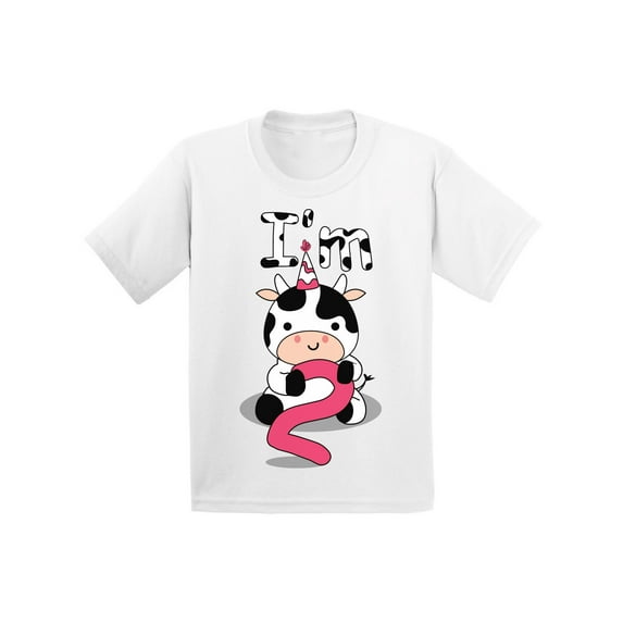 Birthday Infant Shirt Cow Two Infant T Shirt 2 Years Old Baby Boy Clothes 6M Baby Shirts Cute Cow 12M Shirt 18M Baby Girl Shirt 24M Baby Outfits I'm Two Years Old Shirt for 2 Years Old Kids