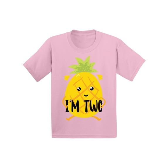 Birthday Infant Shirt Pineapple Two Infant T Shirt 2 Years Old Baby Boy Clothes 6M Baby Shirts 12M Shirt 18M Baby Girl Shirt 24M Baby Outfits I'm Two Years Old Shirt for 2 Years Old Kids