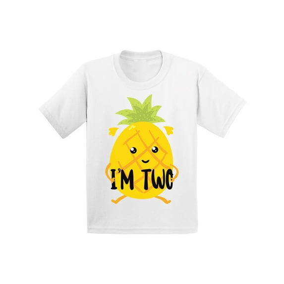 Birthday Infant Shirt Pineapple Two Infant T Shirt 2 Years Old Baby Boy Clothes 6M Baby Shirts 12M Shirt 18M Baby Girl Shirt 24M Baby Outfits I'm Two Years Old Shirt for 2 Years Old Kids