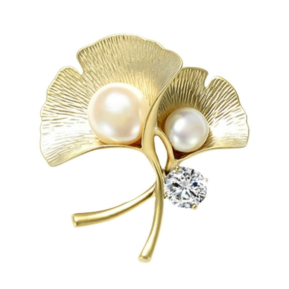 Birthday Jewelry Gift for Women, Pearl Rhinestone Flower Brooches for Women Metal Flower Brooch Pin Flower Jewelry Dress Accessories for Mom Wife, Mothers Day Gift