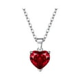 thumbnail image 1 of Birthday Jewelry Gift for Women, Lady Heart Necklace Shiny Jewelry Heart Shaped Zircon Heart Necklace For Valentine's Day Birthday, 1 of 3