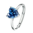 thumbnail image 1 of Birthday Jewelry Gift for Women, Lady's Heart Ring Heart Shaped Zircon Ring For Women Fashion Accessory, 1 of 4