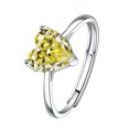 thumbnail image 1 of Birthday Jewelry Gift for Women, Lady's Heart Ring Heart Shaped Zircon Ring For Women Fashion Accessory, 1 of 4