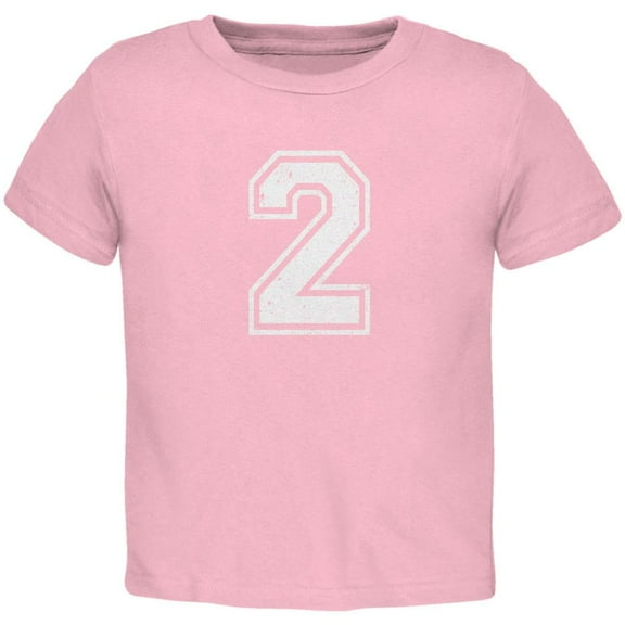 Birthday Kid Jersey 2 2nd Second Light Pink Toddler T-Shirt - 2T