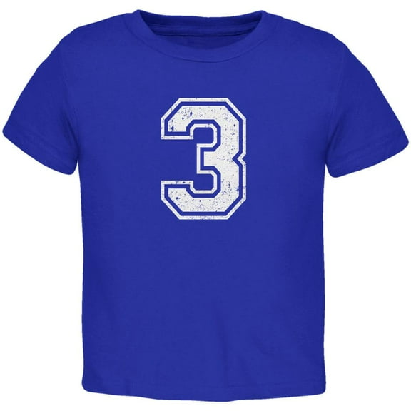 Birthday Kid Jersey 3 3rd Third Royal Toddler T-Shirt - 3T