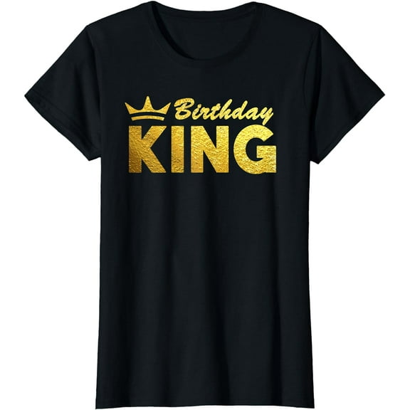 Birthday King Crown Boy Teen Squad Party Gold Funny Gift T T-Shirt