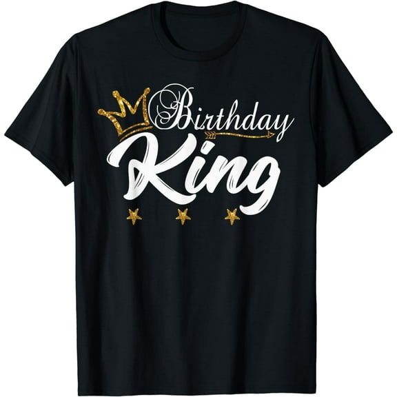 Birthday King Gold Crown Shirt For Boys And Men T-Shirt