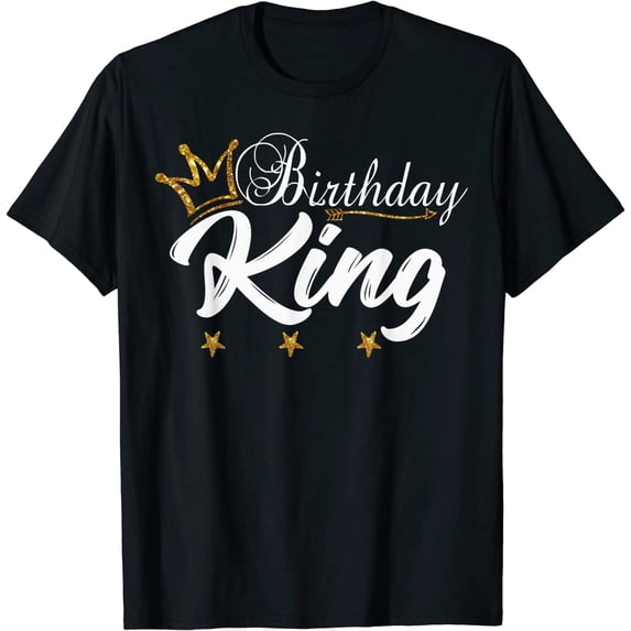 Birthday King Gold Crown Shirt For Boys And Men T-Shirt